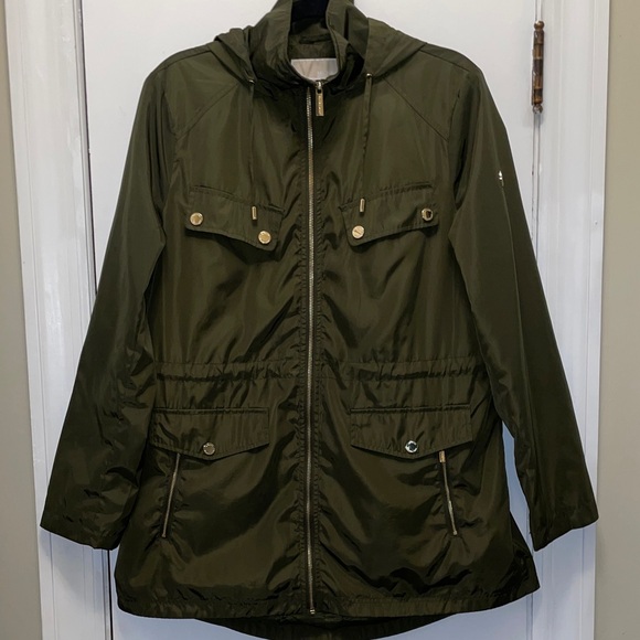 Michael Kors Olive Field Jacket Size Large EUC - Picture 2 of 5